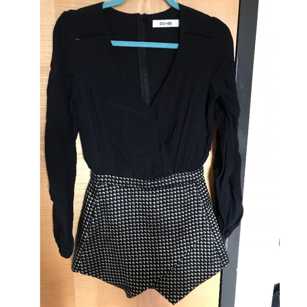 Black skort romper